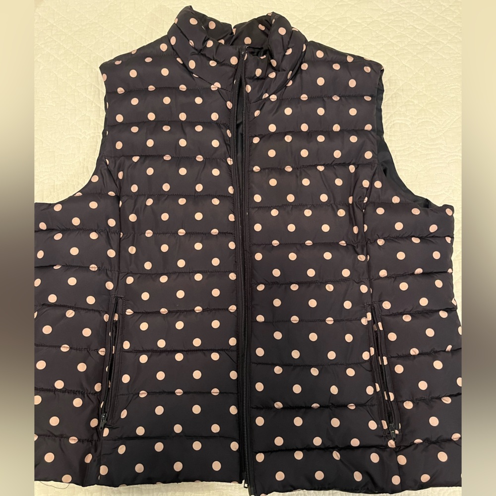 Navy & Pink Polka Dot Vest - XL